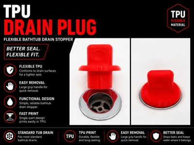 DrainLok TPU Bath Plug