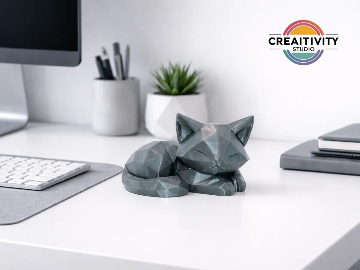 Chat low-poly « Soma »