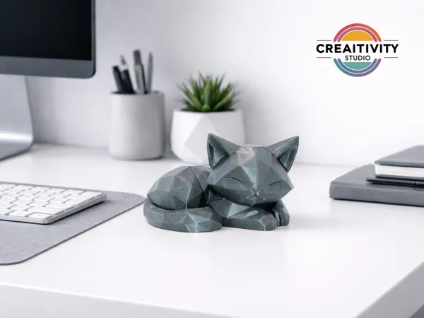 Chat low-poly « Soma »
