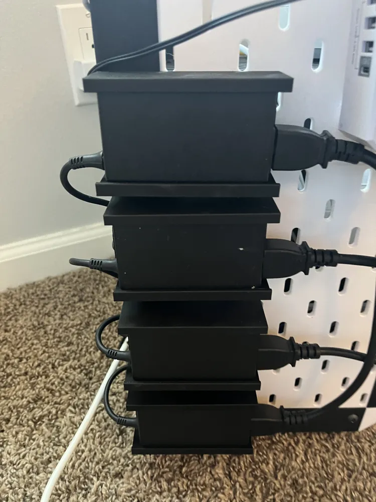 Power Adopter Rack 65w Power Adapter Brick SKADIS Mount - Free 3D Print Model - MakerWorld
