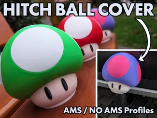 Super Mario Mushroom Trailer Hitch Ball Cover