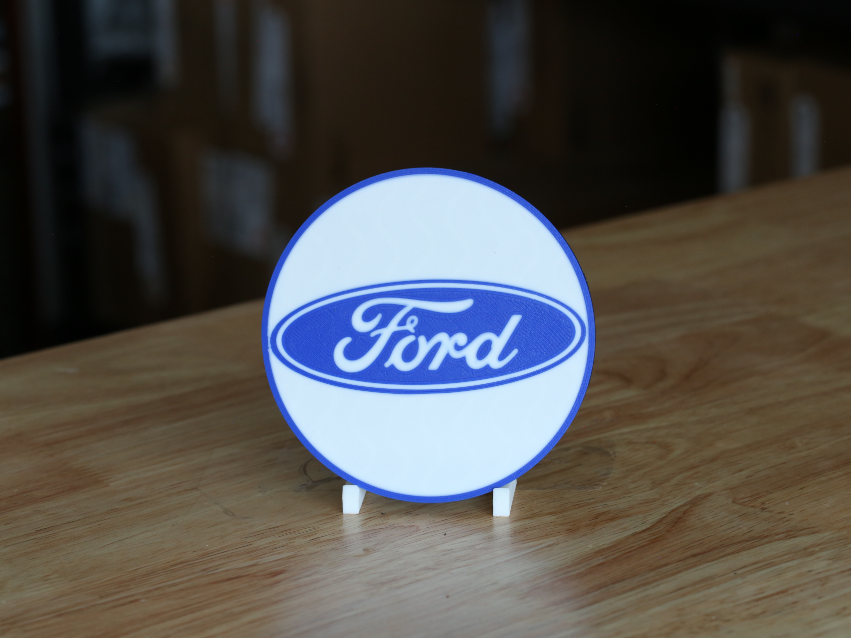 Ford Car Logo 100mm Round Bar Drink Coaster