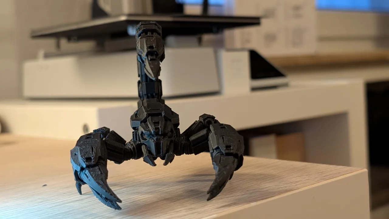 Detailreicher roboter skorpion view 3