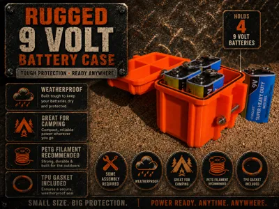 Rugged 9 Volt Battery Box