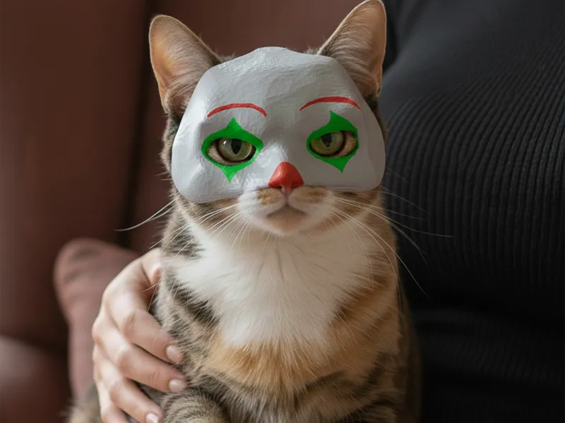 joker cat mask