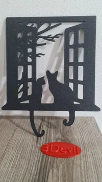Décoration murale — deux chats à la fenêtre — photo 4