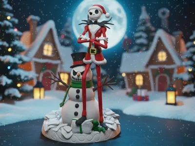 Jack Skellington Christmas Snowman Skeletron