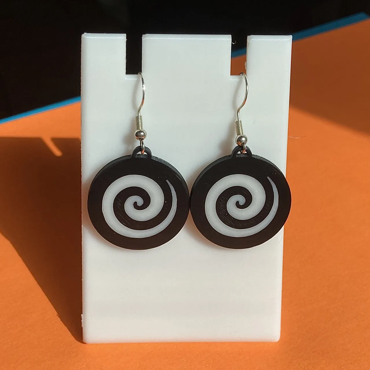Spiral earrings view 2