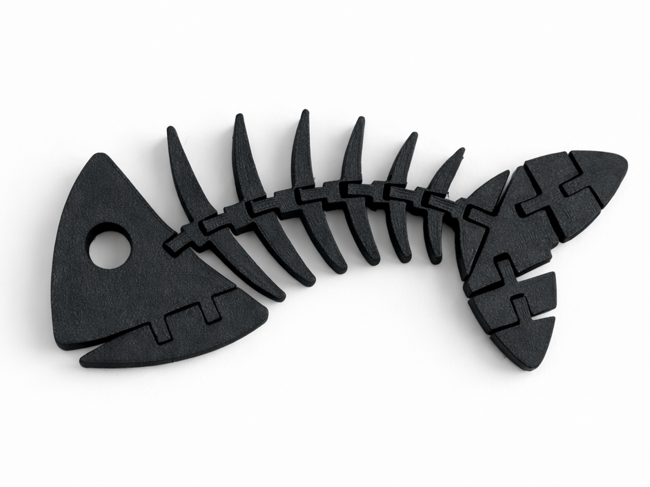 Articulated Flexible Fish Bone Skeleton Fidget