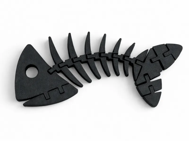 Articulated Flexible Fish Bone Skeleton Fidget
