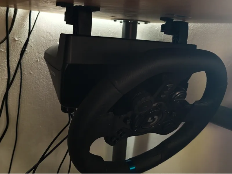 logitech race sim wheel  under desk storage braket