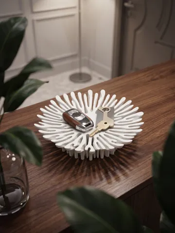 Bandeja organizadora: Coral Key Tray – Multi-Purpose Decorative Dish — vista de referencia 4
