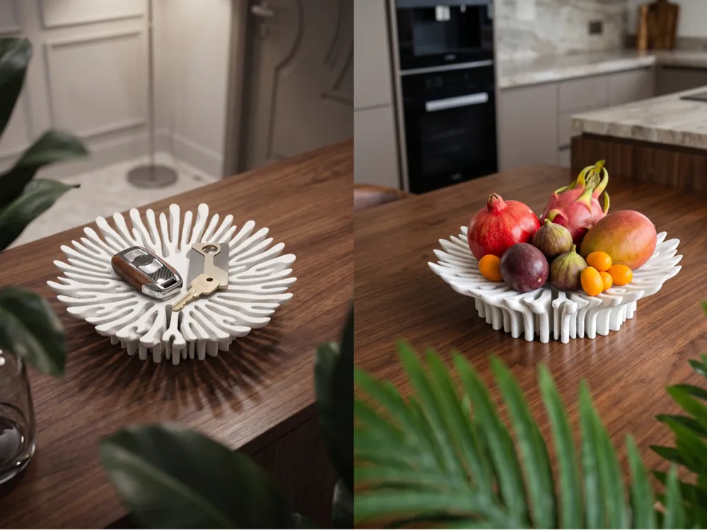 Bandeja organizadora: Coral Key Tray – Multi-Purpose Decorative Dish. Referencia del modelo original.
