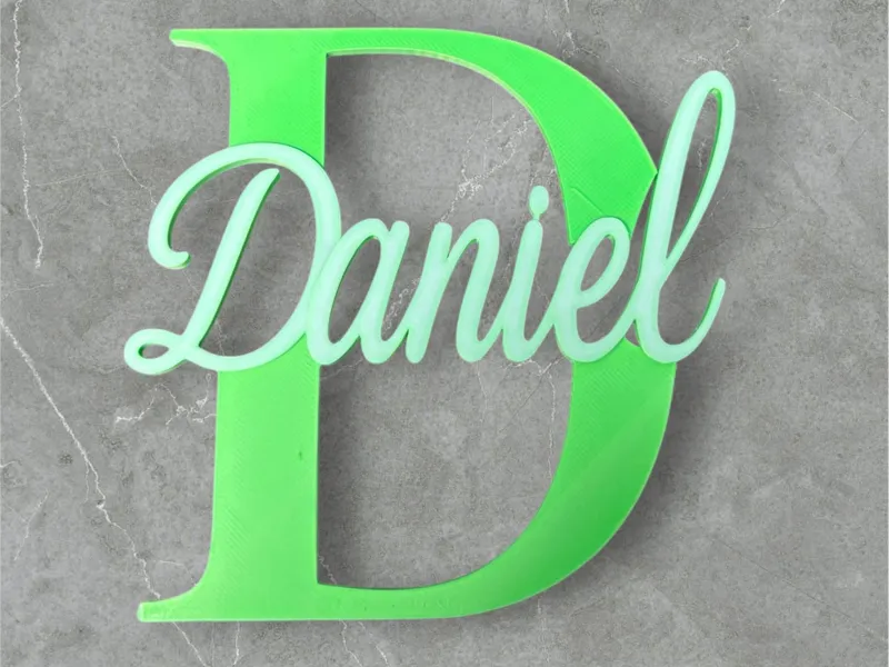 Namensbuchstaben D mit Daniel