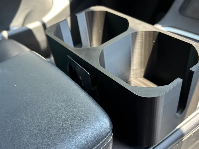 Tesla Cup Holder Mason Jar and Yeti water bottle