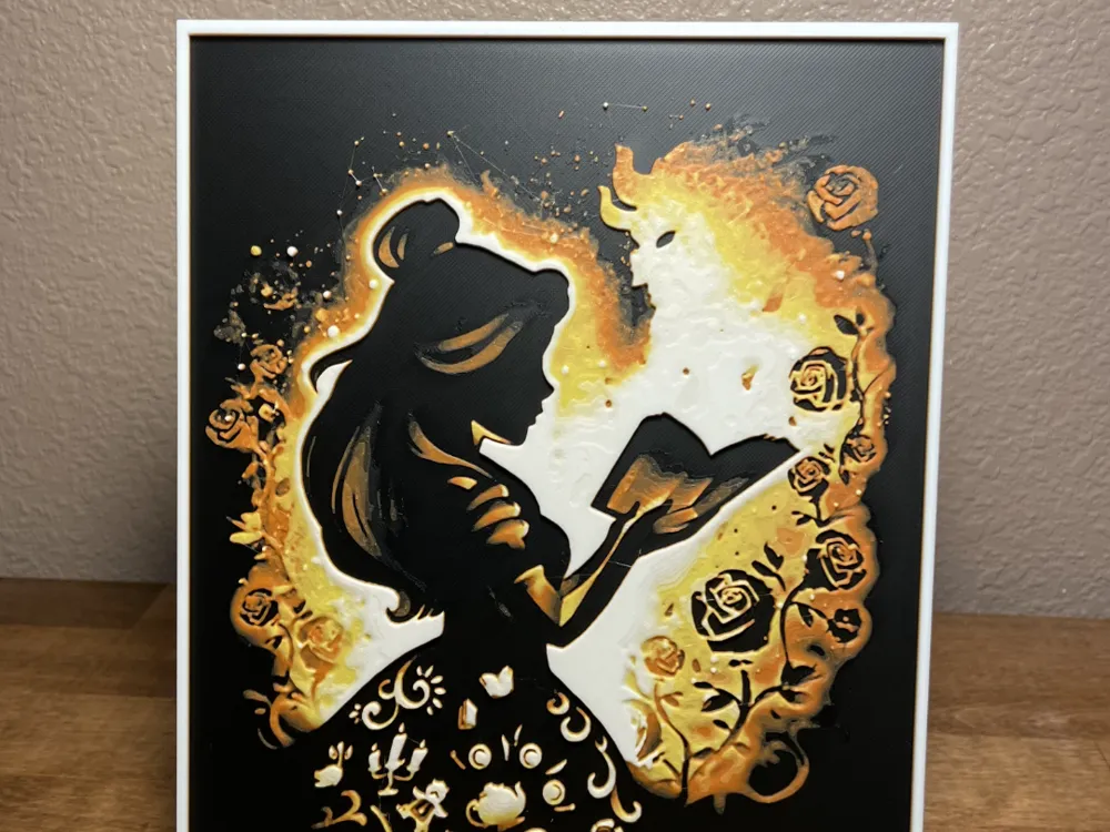 Hueforge - Disney - Belle Reading Book (updated)