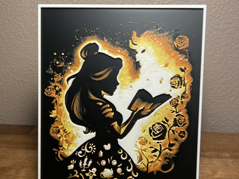 Hueforge - Disney - Belle Reading Book (updated)