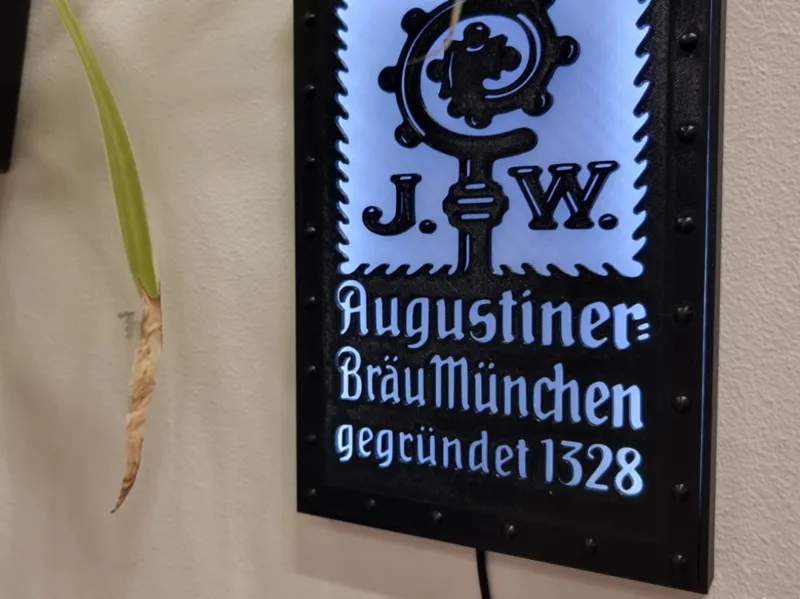 simple Augustiner sign LED