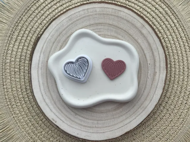 Heart Polymer Clay Earrings Cutter