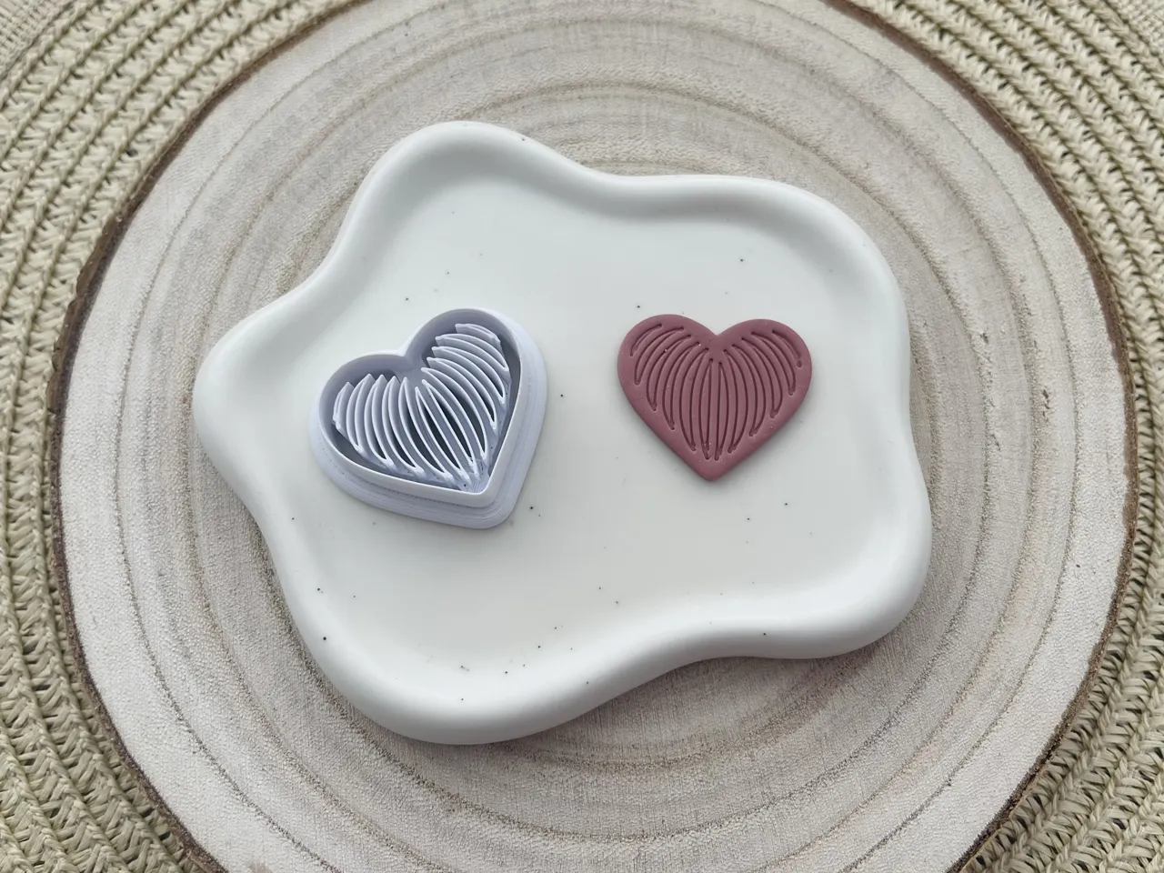 Heart Polymer Clay Earrings Cutter view 2