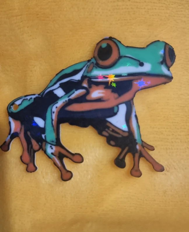 Frog Keychain - Vibrant Tree Frog Design