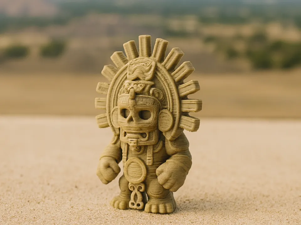 Guerrero Tótem Azteca – Guardián del Inframundo - Modelo de impresión ...