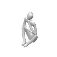 Statue sculpture abstraite pensive — photo 3