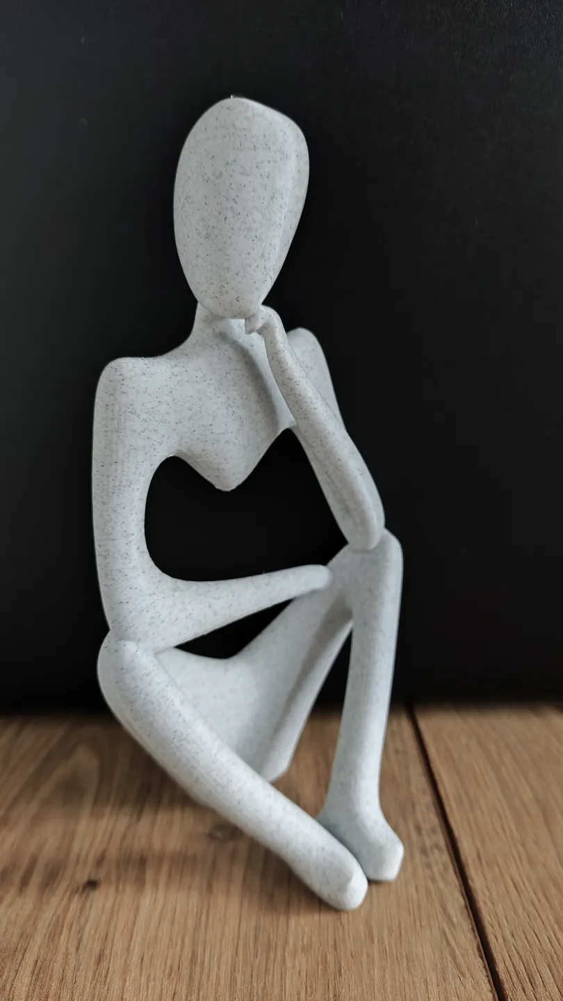 Statue sculpture abstraite pensive