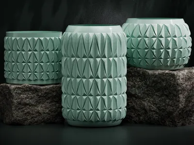 Tressa Modern Planter & Vase Collection STL file