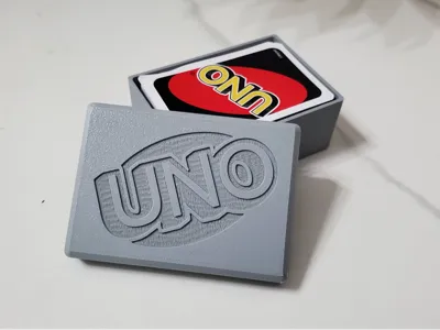 Uno card box with logo