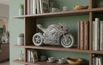 Modelo para impresión 3D: Ducati Panigale V4 Voronoi Scale Model 3D — vista de referencia 3
