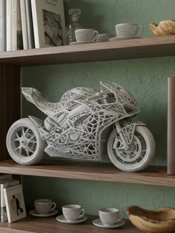 Modelo para impresión 3D: Ducati Panigale V4 Voronoi Scale Model 3D — vista de referencia 2