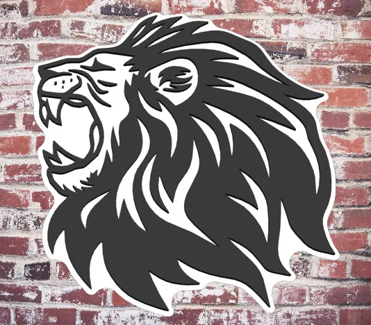 lion wall decor colored