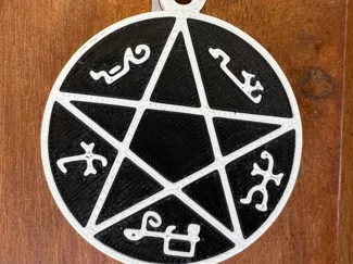 Devil’s Trap Keychain  Supernatural 