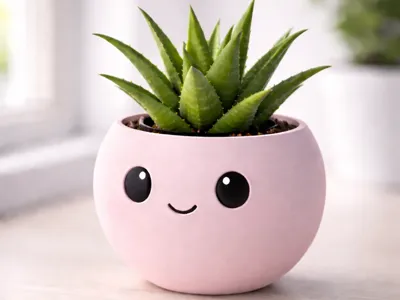 Flowerpot, sweet face