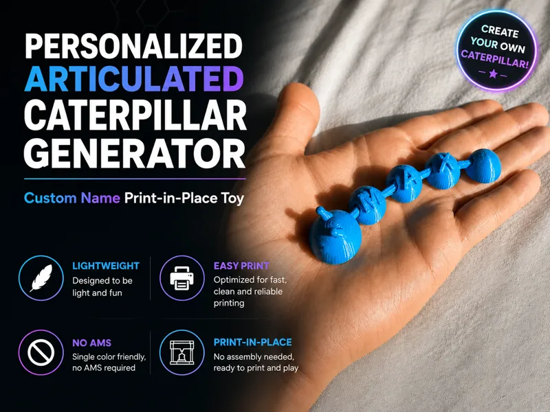 Personalized Articulated Caterpillar Generator