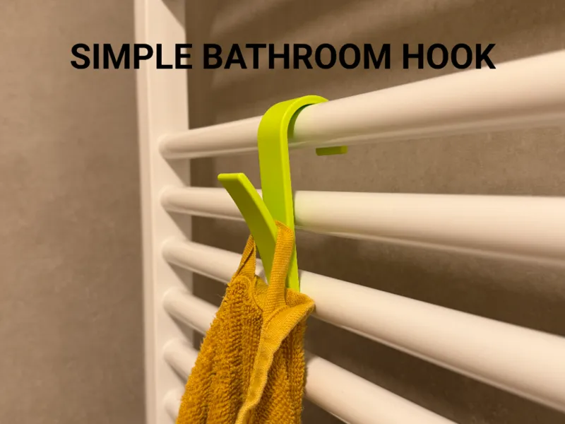 Simple Bathroom Towel Radiator Hook