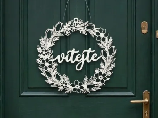 Věnec "Vítejte" na dveře - "Welcome" - Czech