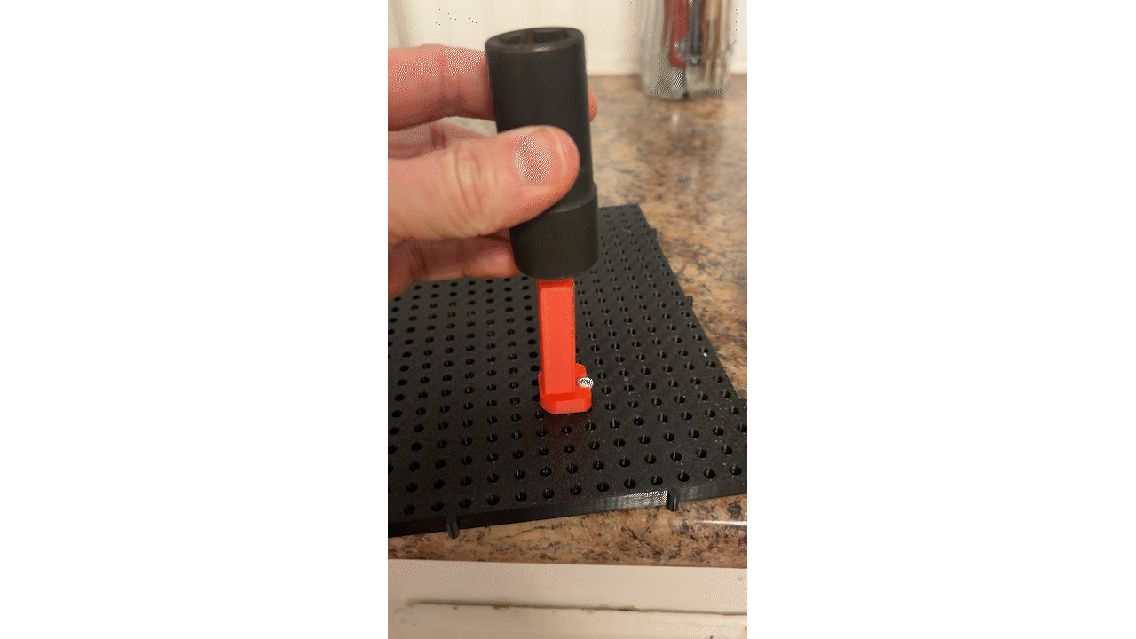 Flip Socket Peg Clip Holder 1/2" 3/8" For Toolgrid