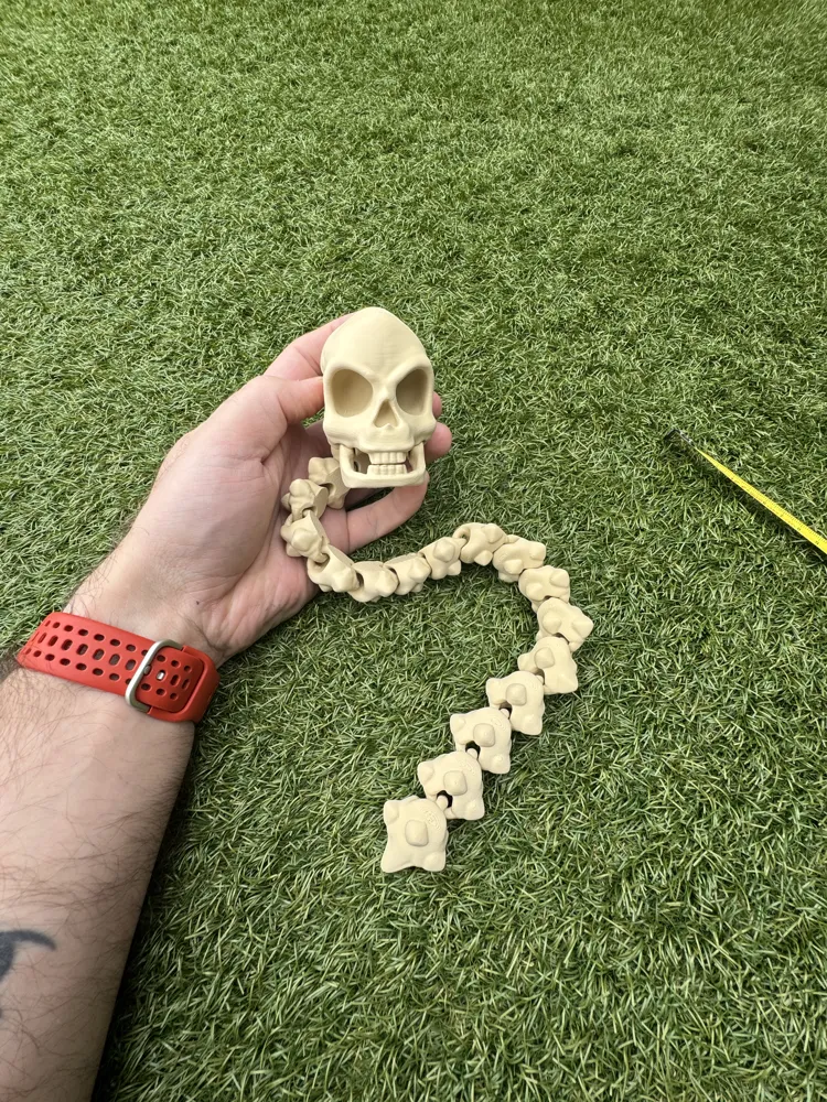 Articulated Halloween Skull and Spine Movable Jaw - Free 3D Print Model ...