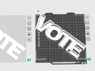Vote LED sign