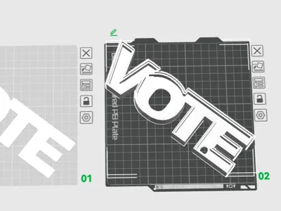 Vote LED sign