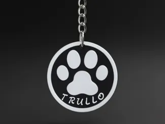 Personalized Paw Keychain – Custom Pet Name