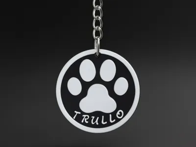 Personalized Paw Keychain – Custom Pet Name
