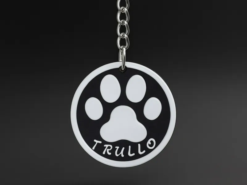 Personalized Paw Keychain – Custom Pet Name