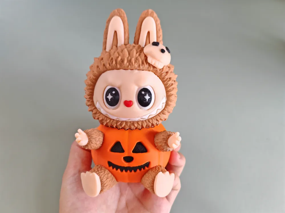 Labu Us labubus Labu Bu, Halloween sitting pumpkin (no AMS needed) - Free 3D ...