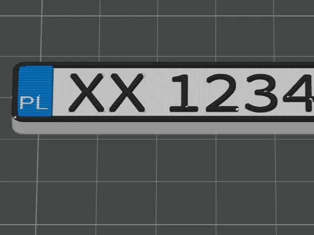 Customizable Car Plate Keychain PL (EU)
