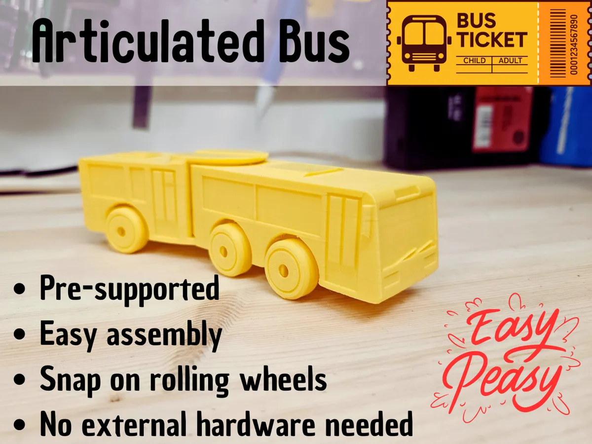 Articulated Bus - Easy print & build - Free 3D Print Model - MakerWorld