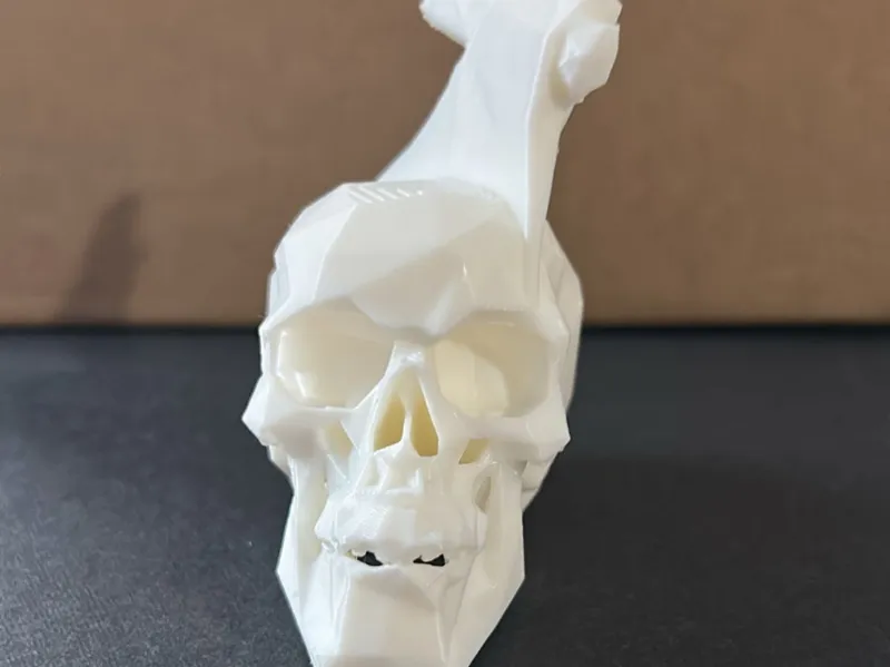 calavera con hacha en la cabeza 