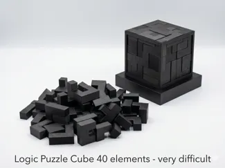 Logic Puzzle Cube 40 elements - very difficult